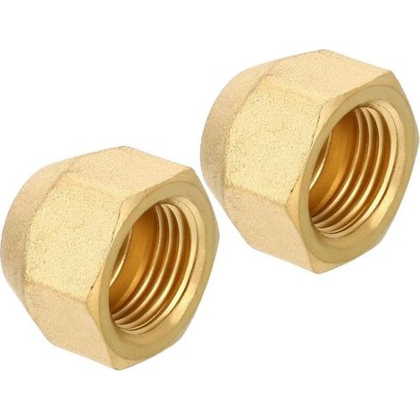 1/2-20 Unf Bouchon de Compression en Laiton, 2 Pièces Valve d'Arrêt Externe à 45 Degrés pour Raccord Tube Bride Climatiseur Hvac - 5/8-18UNF (1/4)