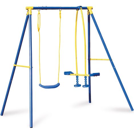 Gioco per bambini da giardino altalena e cavalluccio in acciaio altalena
