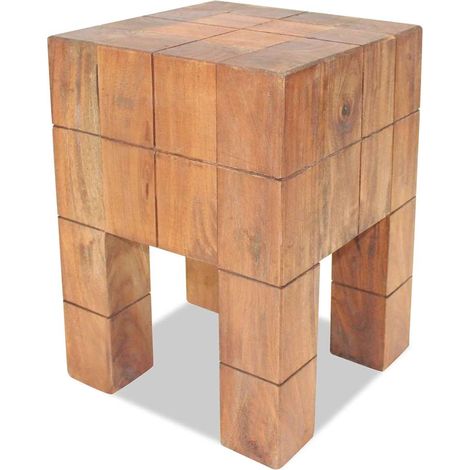 Tabouret - Tabouret Assise Siège pour Cuisine Bois de récupération massif BV784263 - BonneVie (1/4)