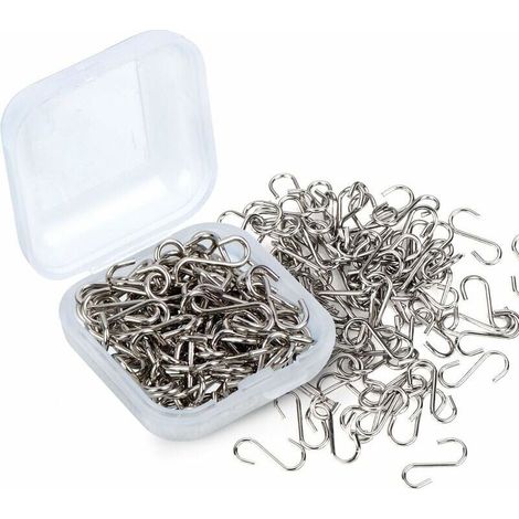 Bardusch-150 Pièces 0,55 Pouce Mini S Crochets Connecteurs Crochet en Forme de S avec Boîte de Rangement pour Bricolage, Bijoux Suspendus, Porte Clés, Étiquettes (1/5)