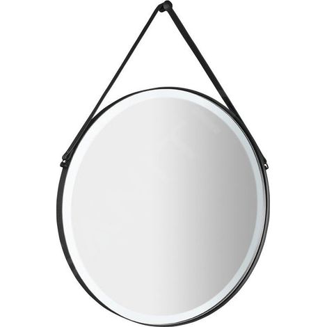 Sapho Miroirs - Miroir Orbiter avec éclairage LED, diamètre 600 mm, noir mat ORL060 (1/5)