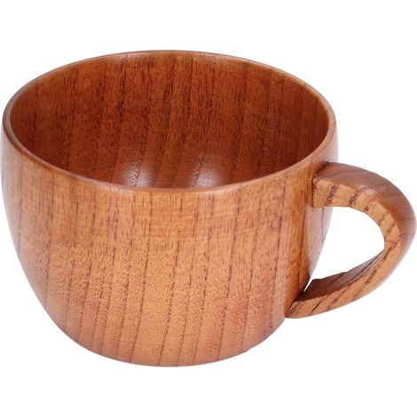 Coupe à café japonais en bois de jujubier acide, tasse à thé en bois avec poignée isolante, gobelet en bois massif 200ml (1/5)
