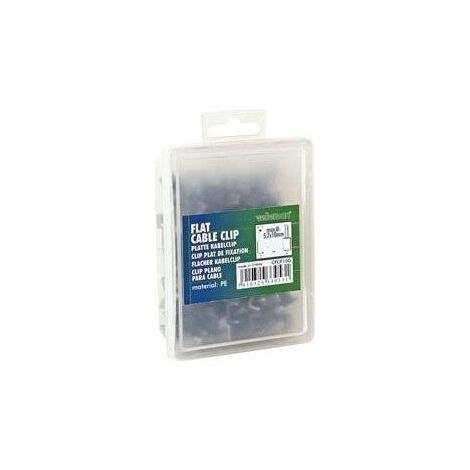 Clip Pour Câble Plat - 10 Mm De Largeur - Pour Rangement Câbles Électriques - 100 Pièces