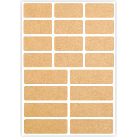 Un juego de 2 paquetes de etiquetas (400 pegatinas en total), etiquetas autoadhesivas marrones, frascos, Estilo 5 (1/5)