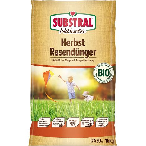 SUBSTRAL® Naturen® BIO Herbstrasendünger für ca. 430 m² - 16 kg