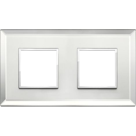 VIMAR - 21643.72 Placca 4M (2+2) int71 argento ghiaccio