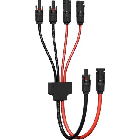 Connecteur Y Solaire 4/6mm² à raccords Auto-Verrouillables pour Panneaux Solaires