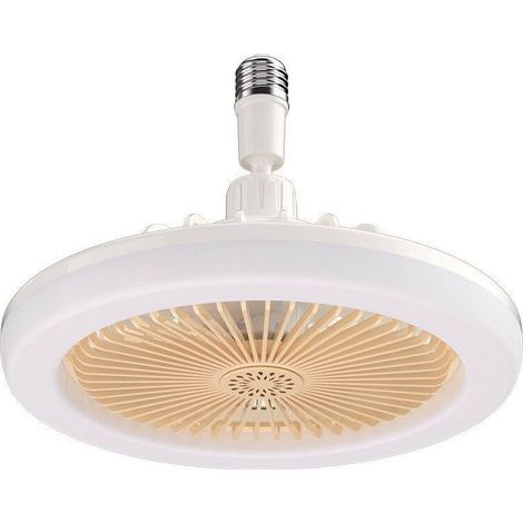Deckenventilator mit Licht und Fernbedienung, leiser Deckenventilator mit Timer, Schlafzimmer mit Licht, tragbarer Wandventilator mit Stecker (cremefarben) (1/5)