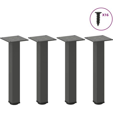 Couchtischbeine 4 Stk. Anthrazit 30-32 cm Stahl