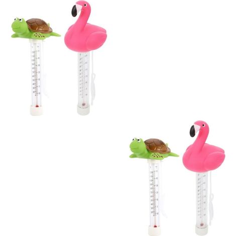2 Ensembles Thermomètre À Eau Du Flamant Thermomètre Flottant Piscine D'eau De De Piscine Flottant Bain Plastique 2 Pièces x 2 (1/5)
