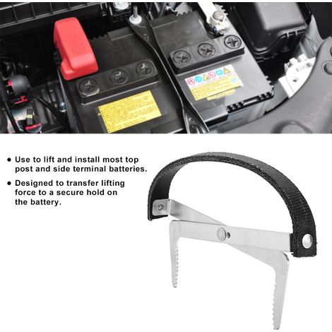 Verstellbarer Universal-Batteriehalter, stabiler seitlicher Tragegriff, sicherer Halt, einfacher Transport für Autobatterien (1/5)