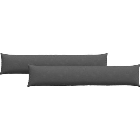 Maison Exclusive - Cojines de sofá 2 pcs Gris oscuro 200 x 40 cm