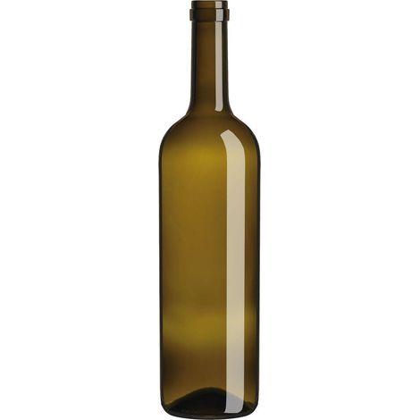 Bottiglia Bordolese 0,75 Lt Verde Uvag con Chiusura per Tappo in Sughero – Confezione da 20 Pezzi (1/5)