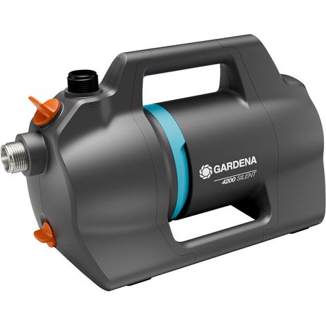 GARDENA Bomba de superficie para jardín silenciosa Silent 4200 l/h, bombea agua a 39 m (3,9 bar), 600W (09054-20) (1/5)