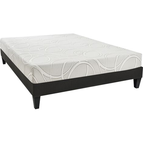 Ensemble Eupraxie 140x200 cm Matelas Mousse + Sommier Bois (1/5)