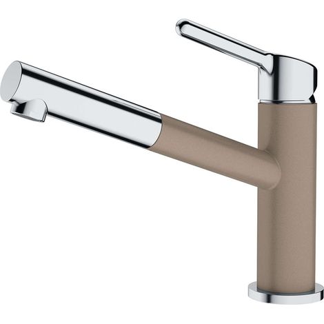 Franke Orbit - Grifo de fregadero FC 3055.424 con caño extraíble, cromo/cachemira 115.0623.147 (1/2)