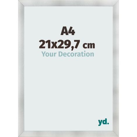 yd. - Cadre photo A4 21x29.7 - Aluminium Brosse - MDF - Pisa (1/5)