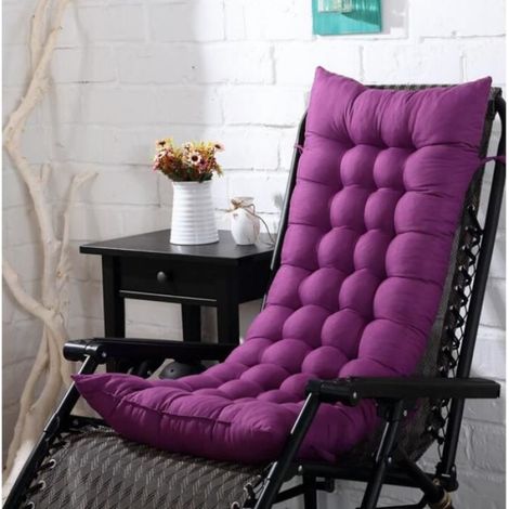 Coussin de Chaise Longue - Marque - Modèle - Violet Foncé - Rectangulaire - 8cm