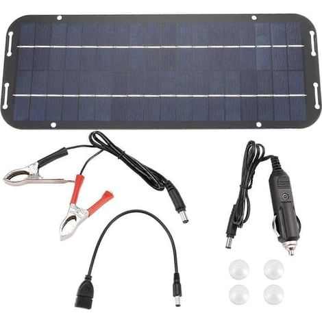 Chargeur solaire portable 12 V 60 W pour voiture, moto et scooter : entretien efficace de la batterie (1/5)