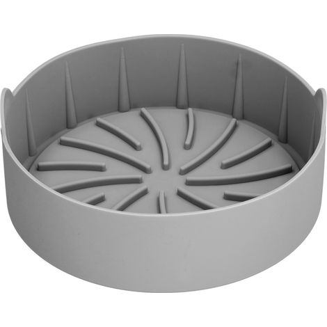 Panier en silicone de rechange 22CM pour friteuse, accessoire multifonction pour cuisson et pâtisserie, gris (1/5)