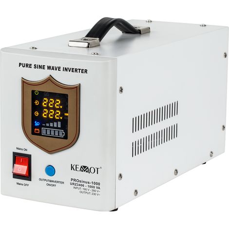 KEMOT PROsinus-1000 convertisseur d'alimentation sans interruption avec onde sinusoïdale pure et fonction de charge 12V 230V 1000VA/700W (1/4)