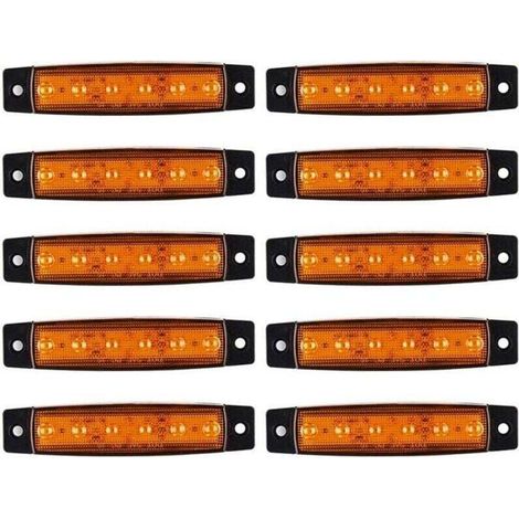 Feux de Position Camion 10PCS LED Feux De Signalisation Latéraux Feux de Gabarit Latéraux DC 12V LED Feux De Position CôTé Lampe Accessoires De Camion pour Bus Camions, Remorques