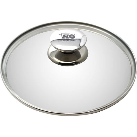 Couvercle en verre avec bouton en acier inoxydable Argenté 24 cm (1/4)