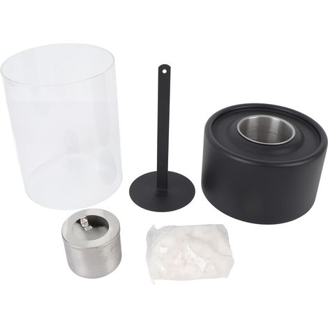 Cheminée de Table portable sans fumée, pièce maîtresse de Table intérieure et extérieure pour la maison, noir (1/5)
