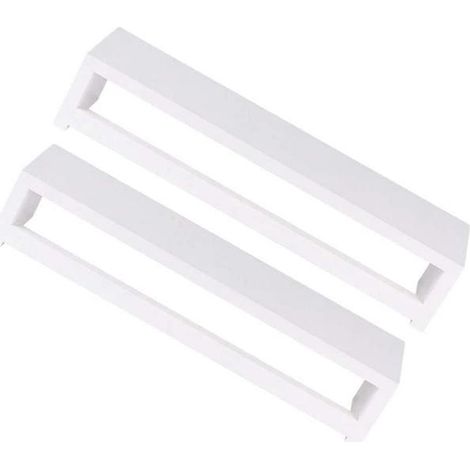 Lot de 2 étagères murales flottantes en bois blanc pour cuisine, salle de bain, chambre à coucher, bureau, rangement de livres, 42 x 12 x 10 cm (1/5)