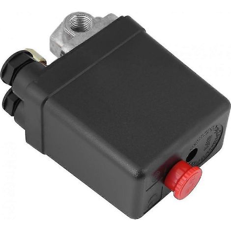 Pressostat/vanne de régulation robuste à quatre ports pour compresseur d'air 240 V 16 A, 90 à 120 psi (1/5)