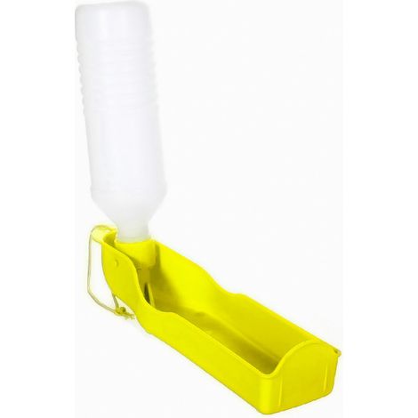 Bouteille d'eau portable avec gamelle pour chiens et chats -300 ml -Gourde  Couleur: Jaune