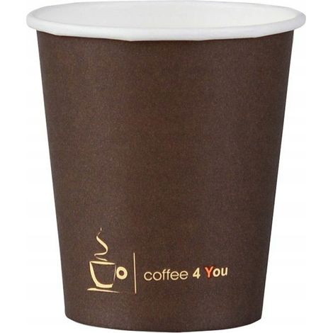Tazza di carta da caffè 180 ml 100 pezzi per bevande calde caffè (1/4)