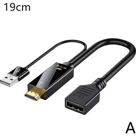 HDMI-auf-DisplayPort-Kabel 19 cm / 1,8 m (1/5)