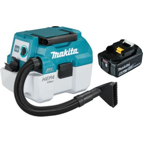 MAKITA Akku-Staubsauger Naß/Trocken 18 V + 1 Akku 6,0 Ah - DVC750LG1X3