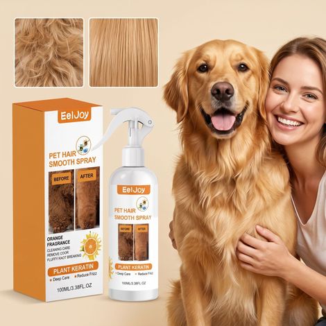 Spray désodorisant et lissant pour animaux, prenant soin du pelage de votre chien en douceur et laissant un parfum frais. Produit de nettoyage et de toilettage quotidien – 100 ml (1/5)