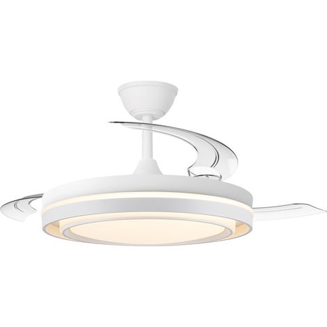 Ventilador LED aspas retráctiles Nassot Blanco 48W