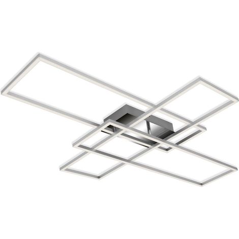 LED Deckenleuchte Wandleuchte Backlight 50W silber Metall-Kunststoff Briloner