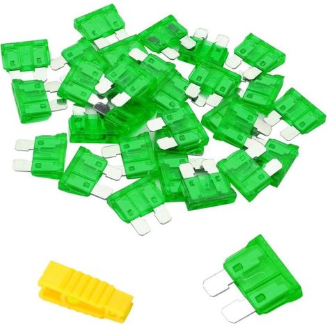 20Pcs Fusible Voiture 30A Moyenne Fusible Automobile + Extracteur - Fusible pour Auto/RV/Camion/Moto (1/5)