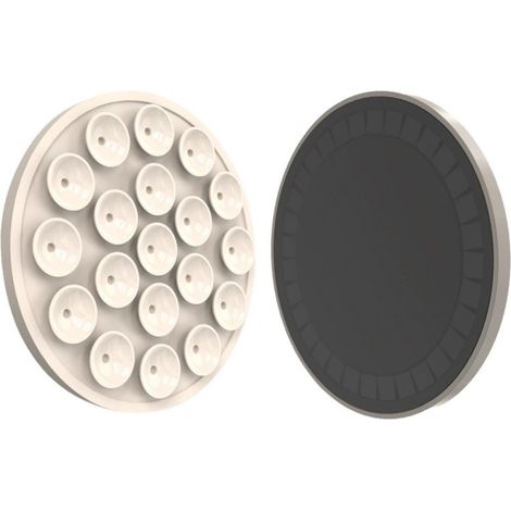 Soporte para teléfono con ventosa de silicona – Adhesivo y magnético – Manos libres, selfies, ducha, espejo. (1/5)