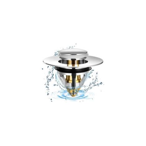 Go Swing Bands Tappo di scarico universale per lavello in acciaio inox con 2 guarnizioni per lavelli da 32 a 38 mm (1 pezzo) - Crezuo