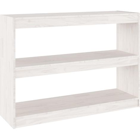 Maison Exclusive - Bücherregal Raumteiler Weiß 100x30x71,5 cm Mas (1/5)
