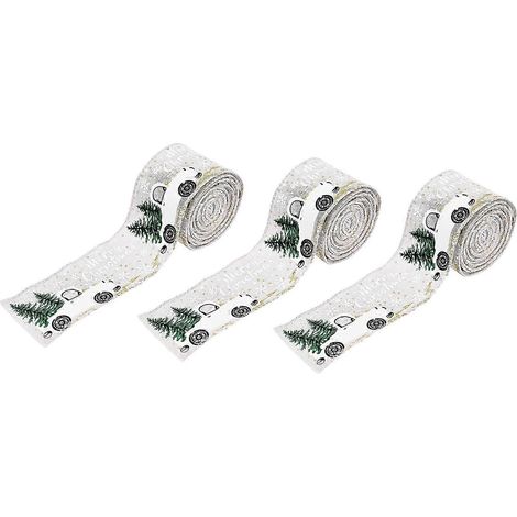 Lot de 3 décorations de Noël : ruban pour voiture, ruban décoratif, ruban W (1/5)