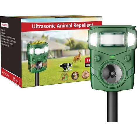 Répulsif Électronique à Ultrasons et Flash Anti-Nuisibles - Portée 8m - Solaire/USB (1/5)