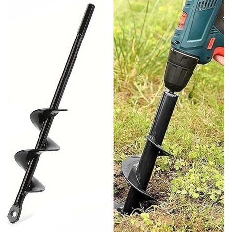 1 foret hélicoïdal robuste pour plantes de jardin  Foret hexagonal de 8,0 mm pour panneaux de ciment pour plantations, foret en spirale avec tige en acier massif et organisateur de forets hexagonaux