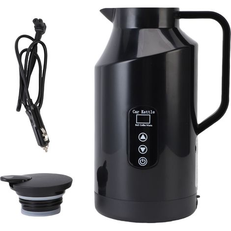 Tragbarer elektrischer Wasserkocher fürs Auto, 1500 ml, Wasserkocher, mehrere einstellbare Temperaturstufen, Tee- und Kaffeewärmer, automatische Abschaltung, für LKWs.