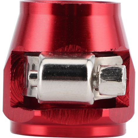 Raccord Embout Tuyau Flexible 8AN avec Collier Fixation Adaptateur Connecteur pour Carburant Huile Essence Air Rouge (1/5)