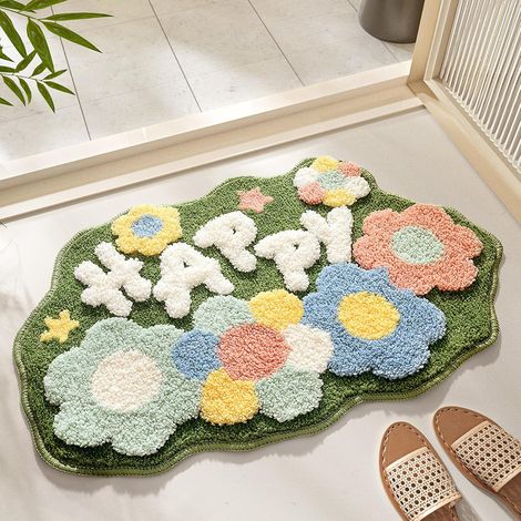 CSPARKV - 1 alfombrilla de baño antideslizante de microfibra suave, lavable a máquina y absorbente, para baño, cocina y dormitorio (45 x 70 cm) (1/5)
