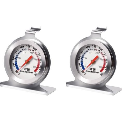Lot de 2 thermomètres de four en acier inoxydable pour four à gaz, accessoires de four à pizza, thermomètres de four (1/5)
