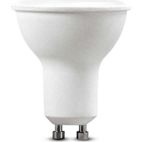 Foco LED V-TAC GU10 de 4,5 W, 100°, cubierta esmerilada, blanco cálido (caja de 6)