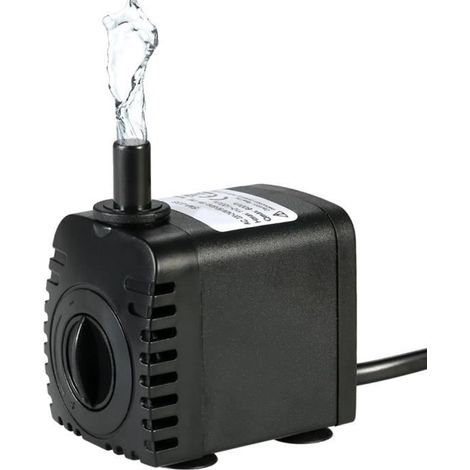 Pompe à eau submersible 600L / H 8W pour les fontaines de table d\'aquarium Pond Water Gardens et Hydroponic Systems avec 2 buses A-Ywey (1/4)